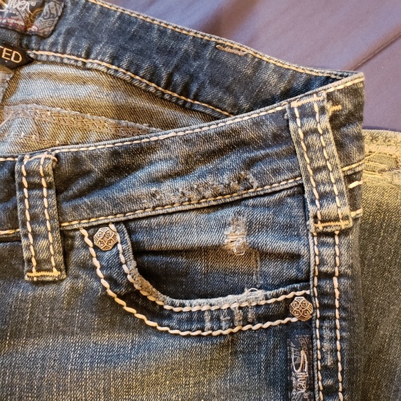 Silver Twisted Jeans - Picture 3 of 4